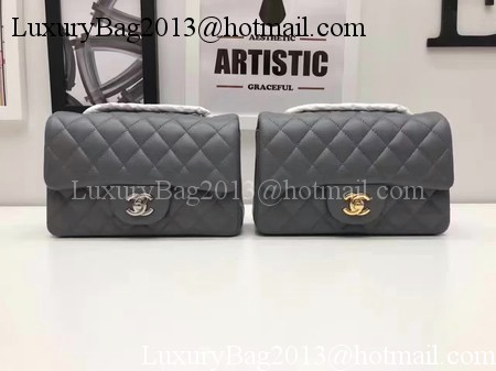 Chanel mini Classic Flap Bag Original Sheepskin Leather A1116 Grey