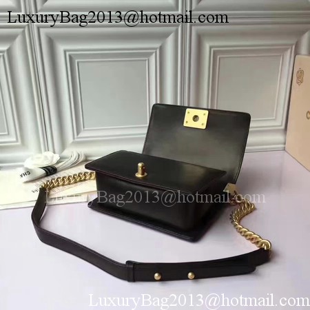 Boy Chanel Flap Shoulder Bag Sheepskin Leather A67085E Black