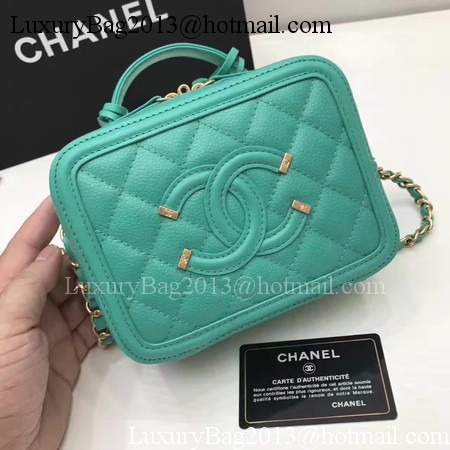 Chanel Cosmetic Bag Original Cannage Pattern A93341 Green Chanel Cosmetic Bag Original Cannage Pattern A93341 Green
