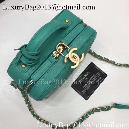 Chanel Cosmetic Bag Original Cannage Pattern A93341 Green Chanel Cosmetic Bag Original Cannage Pattern A93341 Green