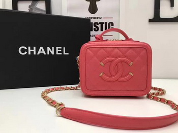 Chanel Cosmetic Bag Original Cannage Pattern A93341 Red