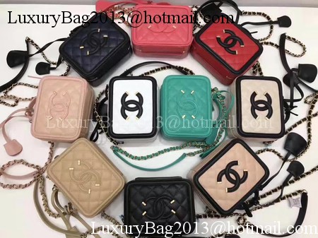 Chanel Cosmetic Bag Original Cannage Pattern A93341 White Chanel Cosmetic Bag Original Cannage Pattern A93341 White