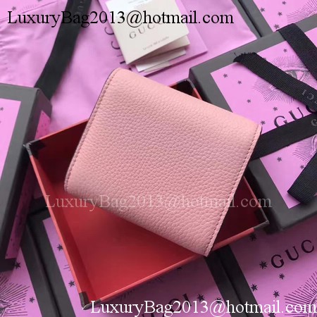 Gucci Calfskin Leather Padlock Wallet 453155 Pink