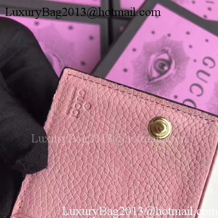 Gucci Calfskin Leather Padlock Wallet 453155 Pink