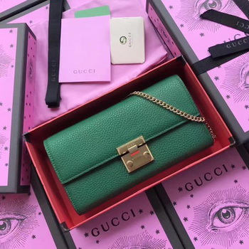 Gucci Padlock Continental Wallet Calfskin Leather 453506 Green