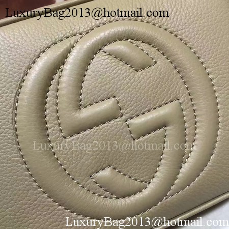 Gucci Soho Metallic Leather Disco Bag 308364 Apricot
