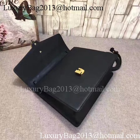 Gucci Sylvie Leather Top Handle Bag 431665 Black