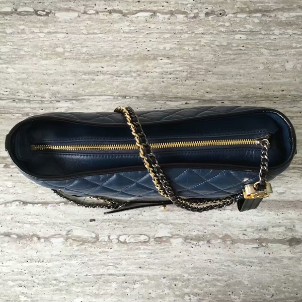 Chanel Gabrielly Calf Leather Shoulder Bag 93824 Blue