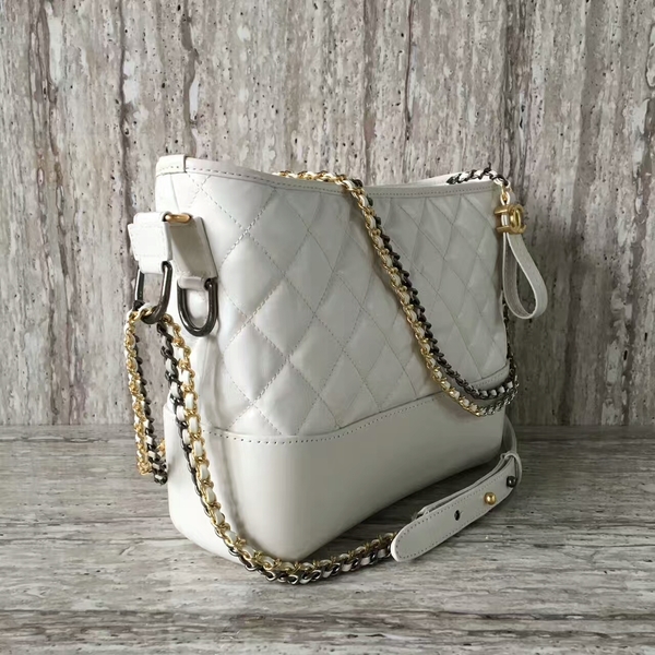 Chanel Gabrielly Calf Leather Shoulder Bag 93824 White
