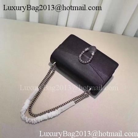 Gucci Dionysus Blooms Leather Shoulder Bag 400249 Black
