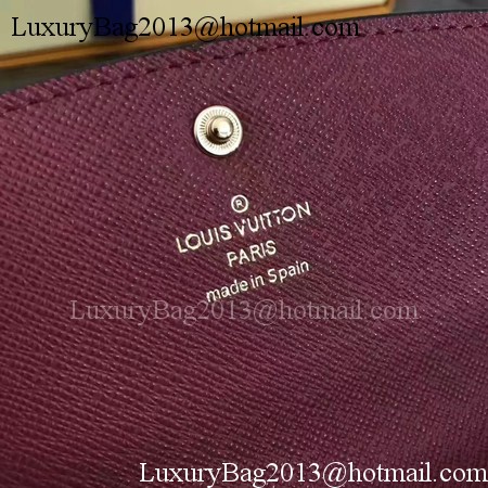 Louis Vuitton Monogram Canvas EMILIE WALLET M60697 Purple
