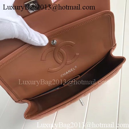Chanel 2.55 Series Flap Bags Brown Original Sheepskin A1112 Silver