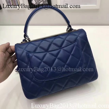 Chanel Classic Top Handle Bag Original Sheepskin Leather A92991 Royal