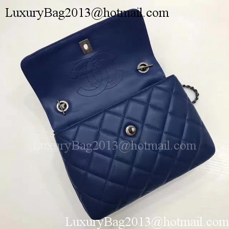 Chanel Classic Top Handle Bag Original Sheepskin Leather A92991 Royal