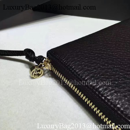 Gucci Bree Leather Zip Around Wallet 323397 Black