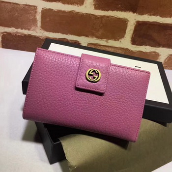 Gucci Calfskin Leagther Wallet 337023 Purple