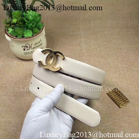 Chanel 30mm Leather Belt CH5232 OffWhite