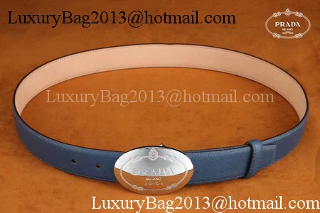 Prada Leather Belt PD0805 Blue