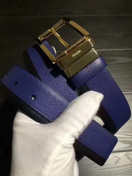 Prada Leather Belt PD0806 Blue