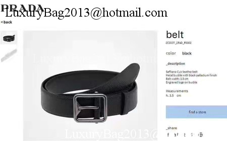 Prada Leather Belt PD0807 Black