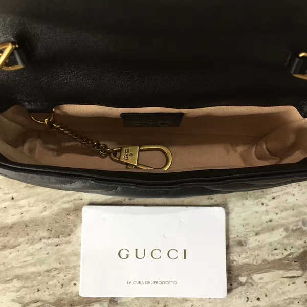 Gucci GG Marmont Velvet Nano Shoulder Bag 476433A Black