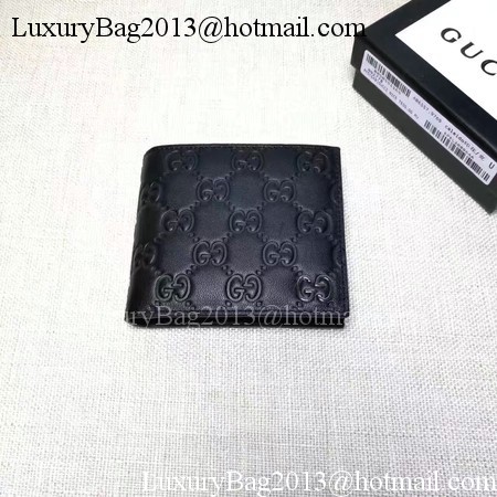 Gucci Guccissima Leather Wallet 473922 Black