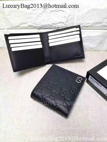 Gucci Guccissima Leather Wallet 473922 Black