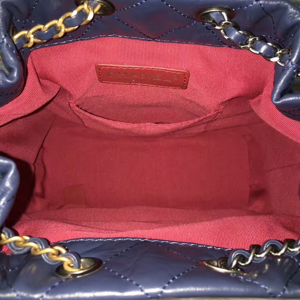 Chanel Sheepskin Leather Backpack 93825 Blue