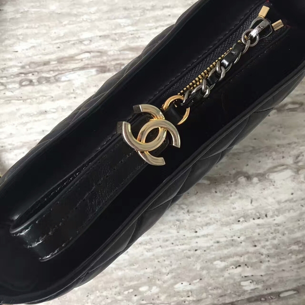 Chanel Gabrielly Calf Leather Shoulder Bag 93823 Black