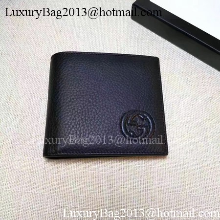 Gucci Calfskin Leather Bi-fold Wallet 322114 Black