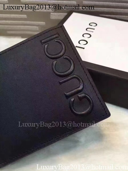 Gucci Calfskin Leather Bi-fold Wallet 428787 Black
