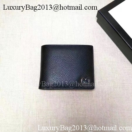 Gucci Calfskin Leather Bi-fold Wallet 473922 Black