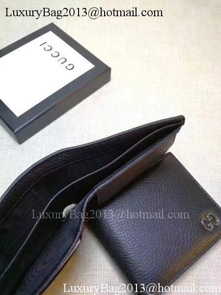 Gucci Calfskin Leather Bi-fold Wallet 473922 Black