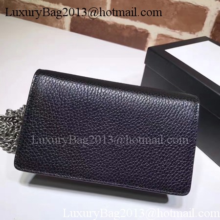 Gucci Dionysus Leather Super mini Bag 476432 Black