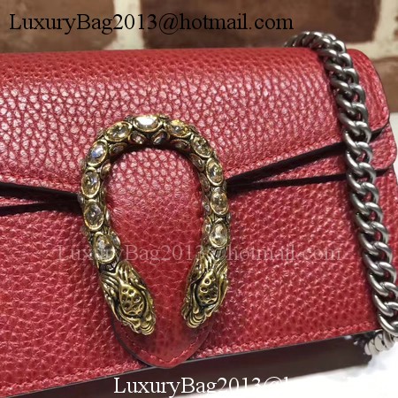 Gucci Dionysus Leather Super mini Bag 476432 Red