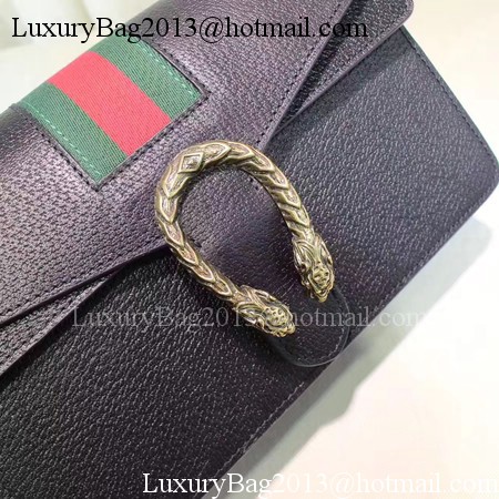 Gucci Dionysus Leather Shoulder Bag 400249 Black