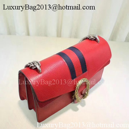 Gucci Dionysus Leather Shoulder Bag 400249 Red