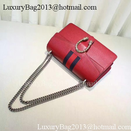 Gucci Dionysus Leather Shoulder Bag 400249 Red