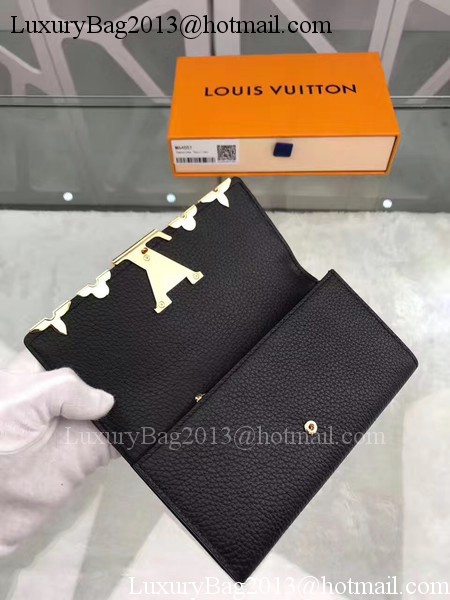 Louis Vuitton CRUISE 2017 CAPUCINES WALLET M64551 Black