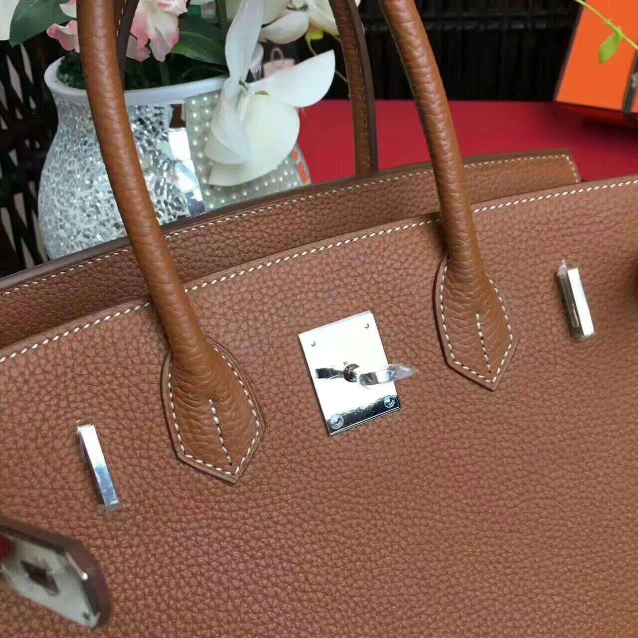 Hermes Birkin Bag Original Leather 17825 Brown