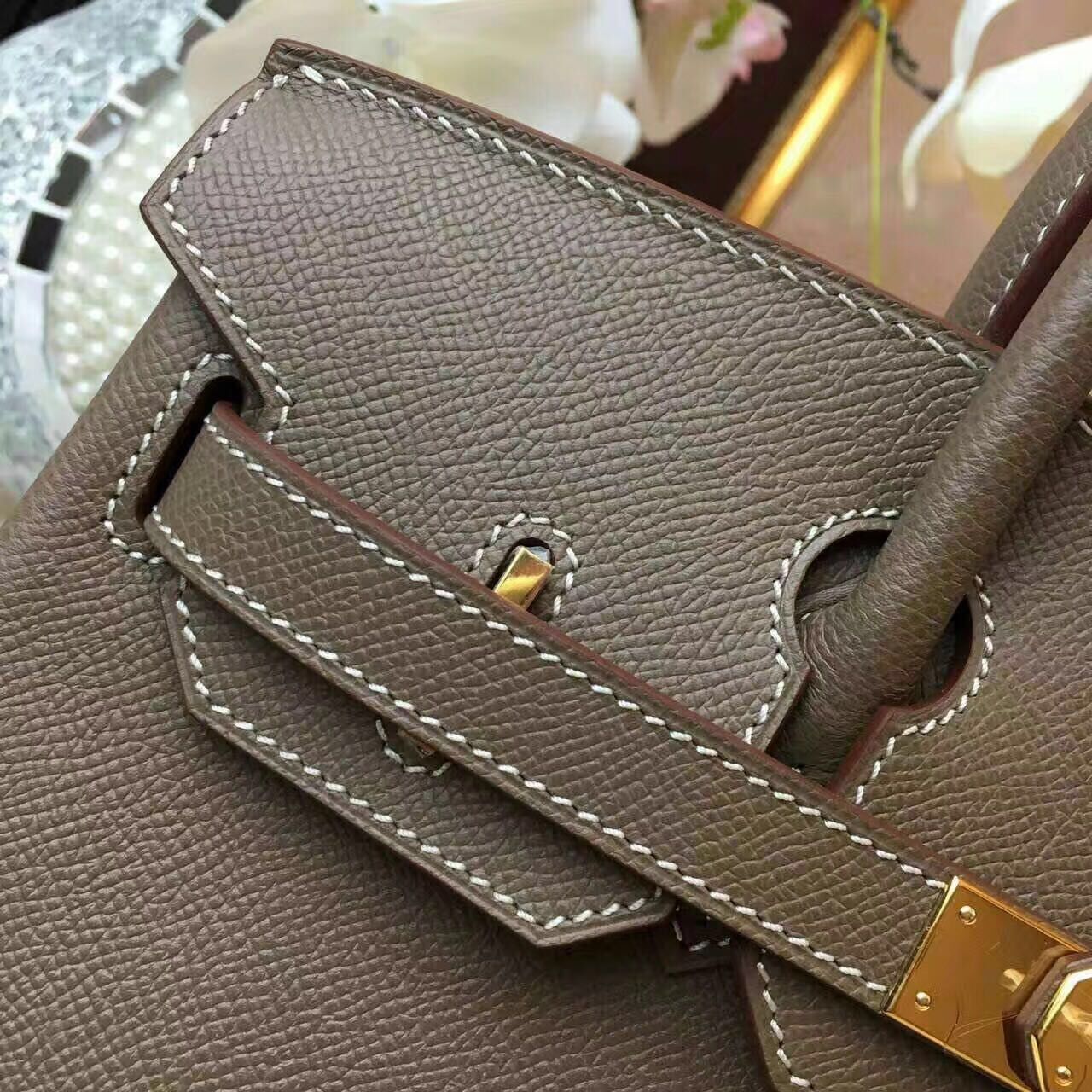Hermes Birkin Bag Original Leather 17825 Grey