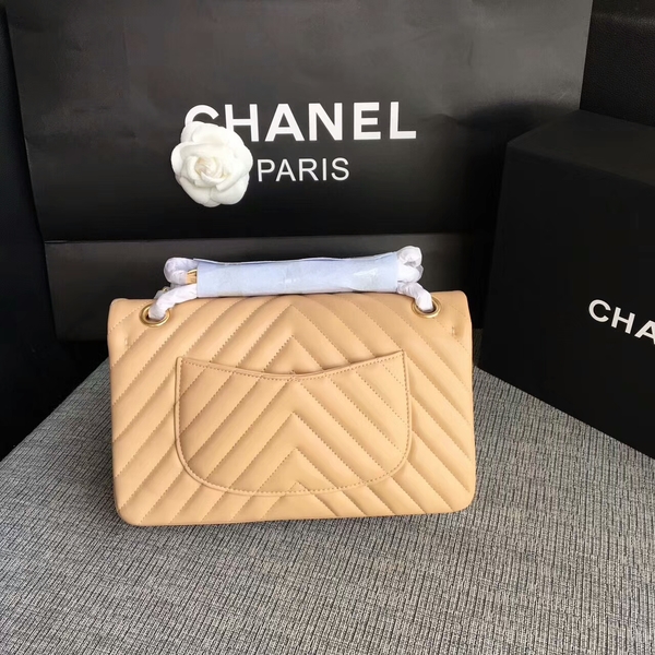 Chanel Flap Shoulder Bags Camel Original Sheepskin CF1112 Gold