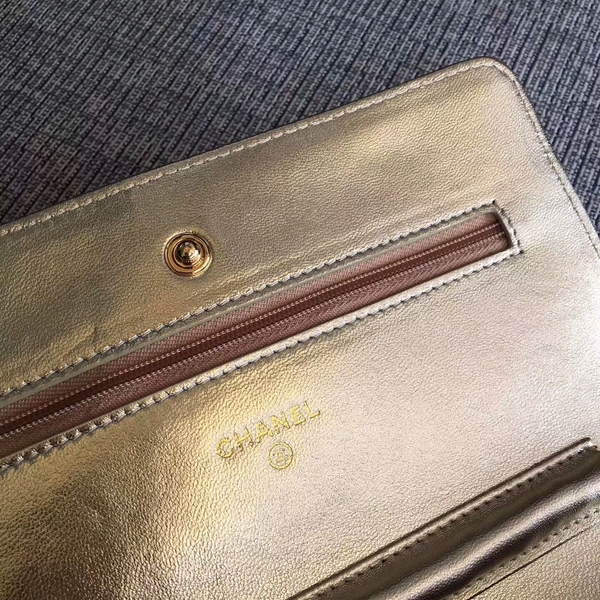 Chanel WOC Flap Bag Original Sheepskin Leather 33814A Glod