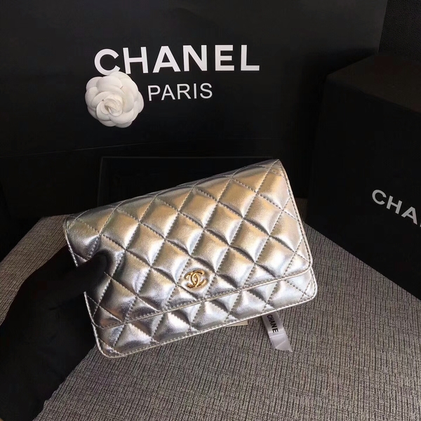 Chanel WOC Flap Bag Original Sheepskin Leather 33814B Glod
