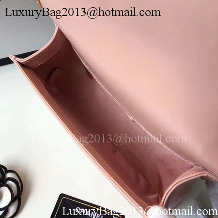 Boy Chanel Top Handle Flap Bag Original Sheepskin Leather A94804 Pink