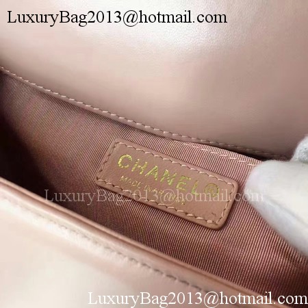 Boy Chanel Top Handle Flap Bag Original Sheepskin Leather A94804 Pink