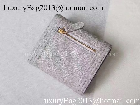 Chanel Matelasse Bi-Fold Wallet Grey Cannage Patterns A48980 Gold