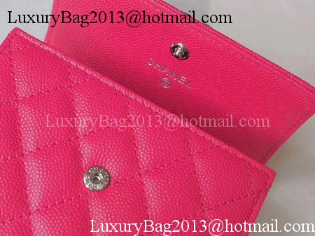 Chanel Matelasse Bi-Fold Wallet Rose Cannage Patterns A48980 Silver