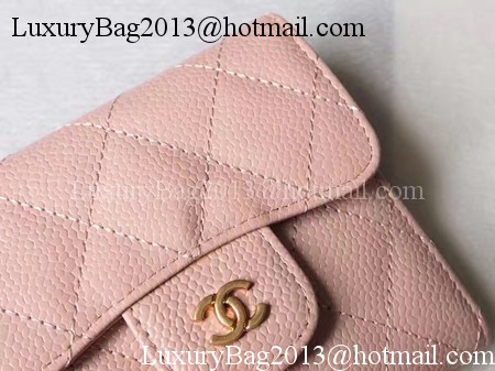 Chanel Tri-Fold Wallet Cannage Pattern Leather A48981 Pink Chanel Tri-Fold Wallet Cannage Pattern Leather A48981 Pink