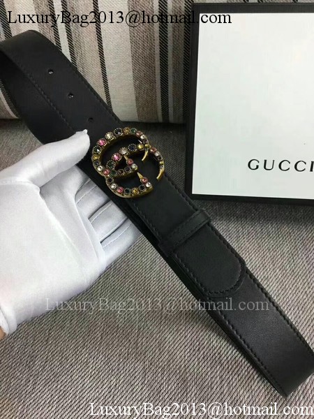 Gucci 34mm Leather Belt GG57001 Black Gucci 34mm Leather Belt GG57001 Black